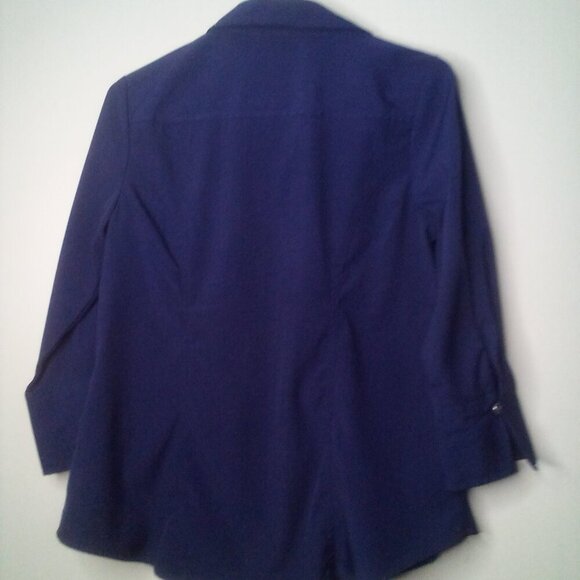 Est 1946 Cato Shirt Blouse S Women 3/4 Sleeve Button Up Pockets Blue - Picture 4 of 16